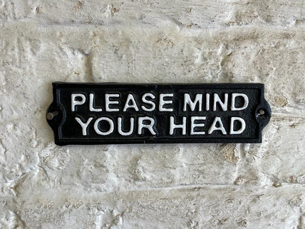 mind your head sign